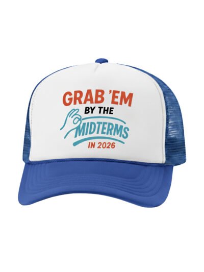 Grab'em By The Midterms 2026- Trucker Hats - (White/Royal)