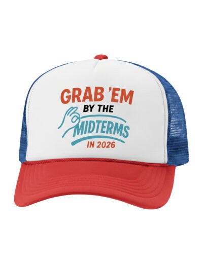 Grab'em By The Midterms 2026- Trucker Hats - (White/Royal/Red)